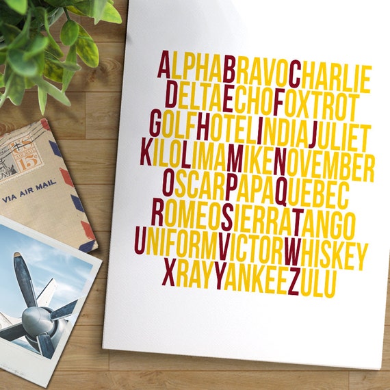 Marine Military Alphabet Print, Marine Alphabet, Marine Home