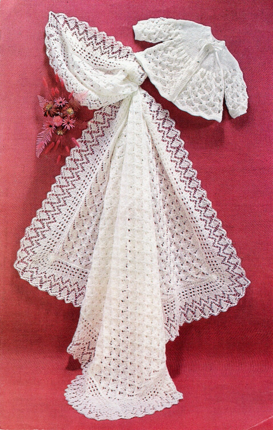 Christening Shawl & Matinee Coat PDF Vintage Knitting Pattern
