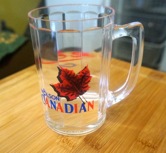 Acrylic Molson Canadian Beer Mug Approx. 5 x 3