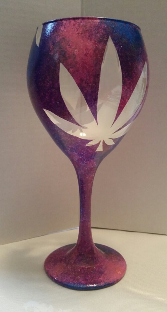 Cannabis Wine Glasses By Thadoodleshack On Etsy