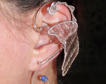 Dragon ear cuff, Dragon Protector, GOT ear cuff, Hobbit ear cuff, wire dragon, Fantasy Earrings, no piercing earrings, dragon ear wrap