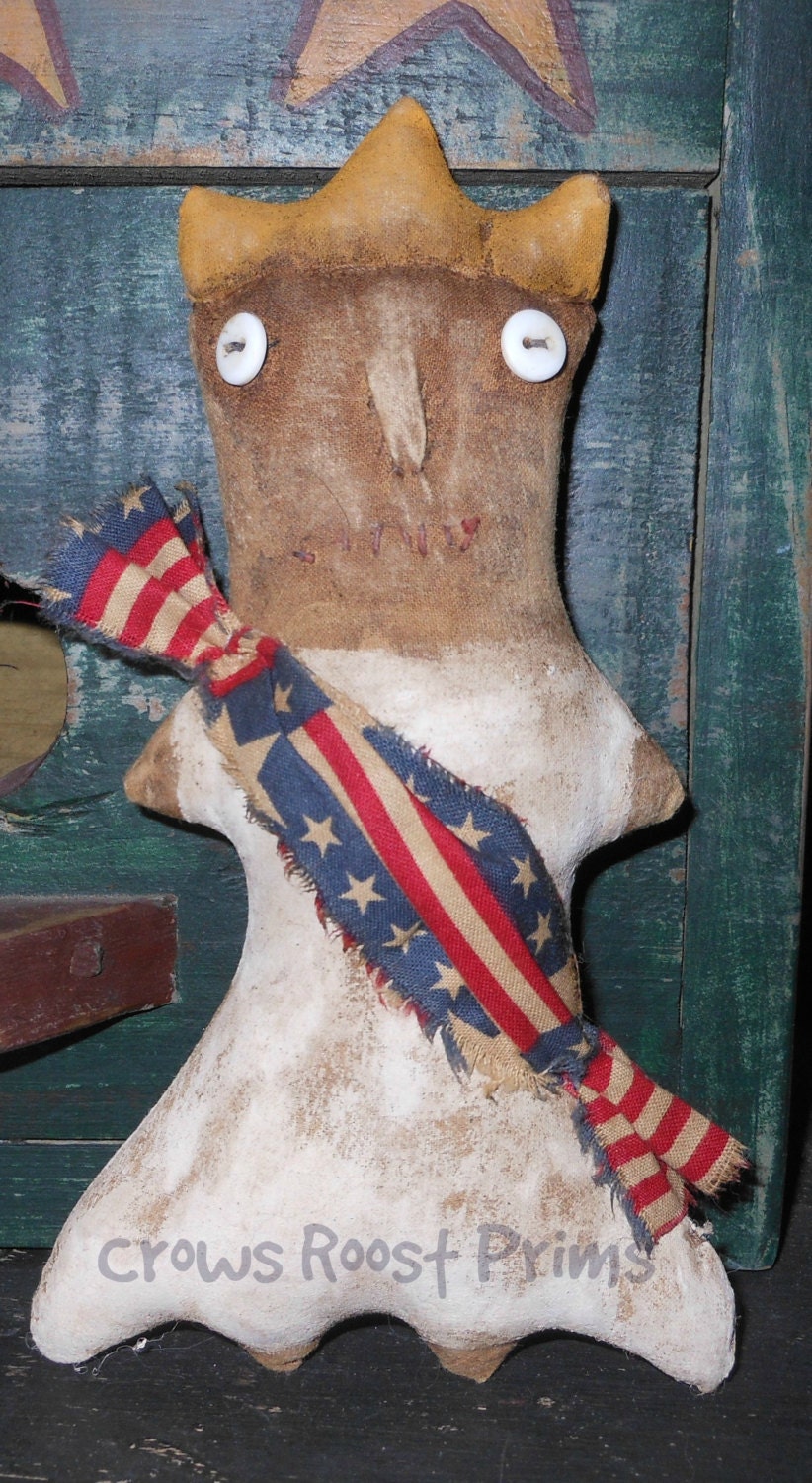 Crows Roost Prms SALE Primitive Americana Libby tuck bowl