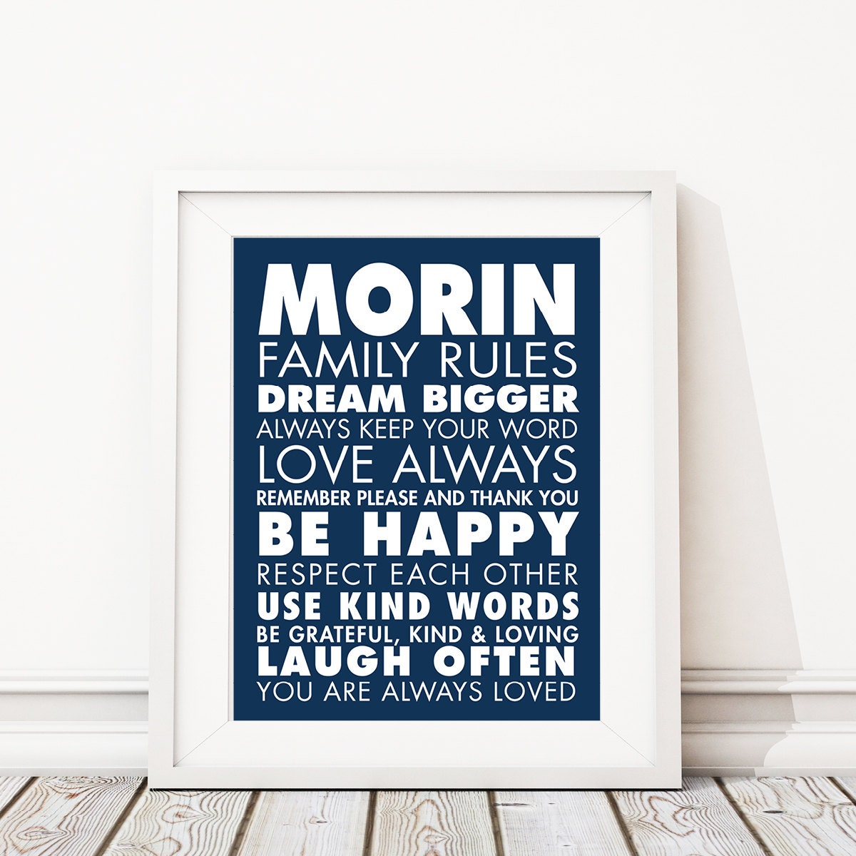 Personalized Family Rules Wall Print Art Family Rules Print