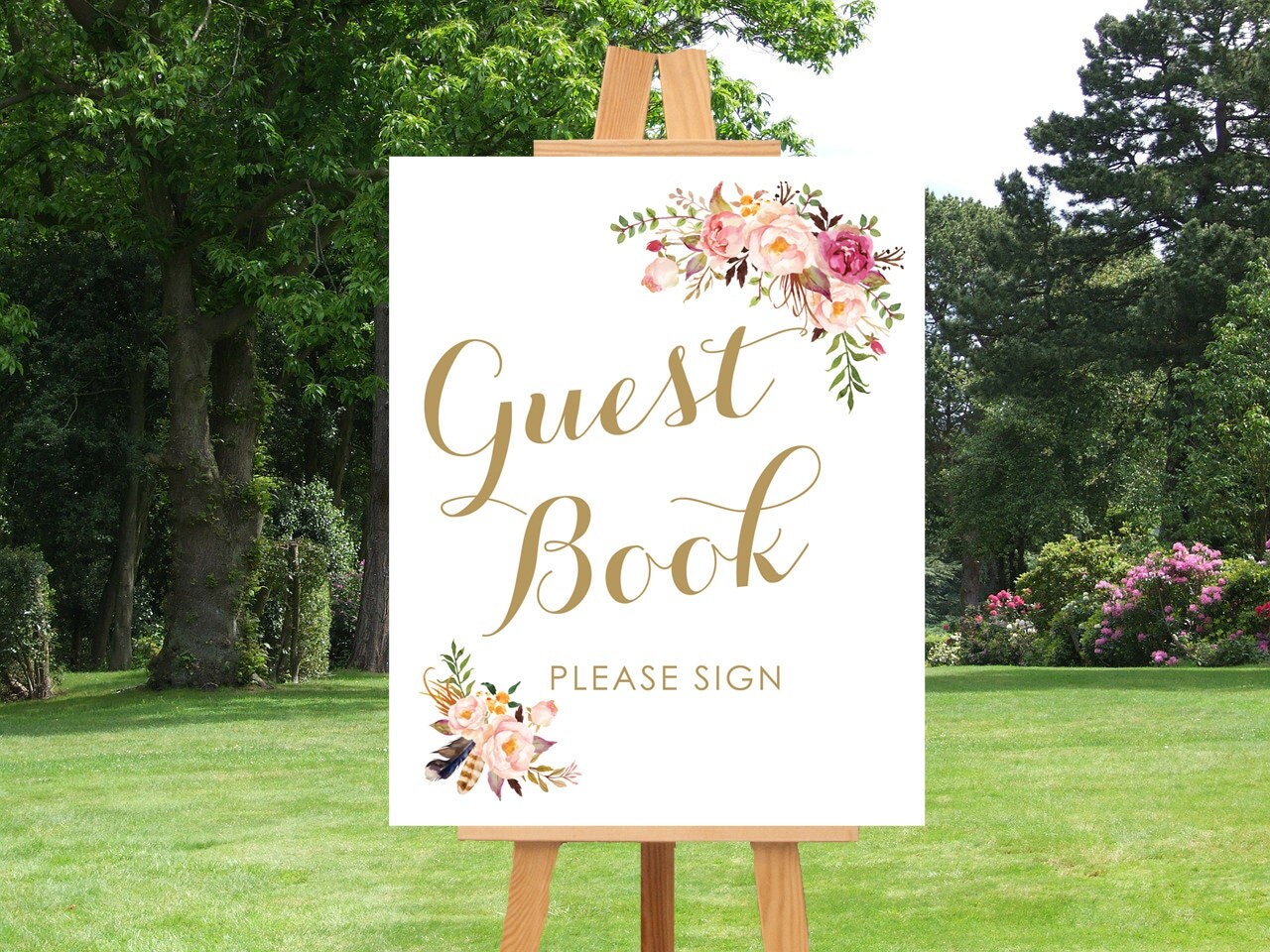 Printable wedding guest book sign Wedding guest book sign