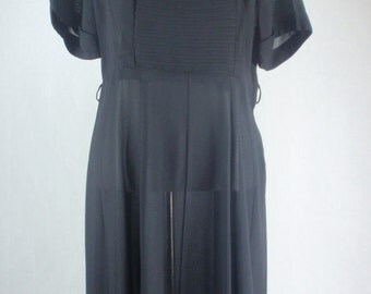 1950s Black Pinup Wiggle Dress LBD 1950s LBD Wiggle Dress