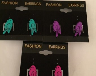 Parakeet Earrings!