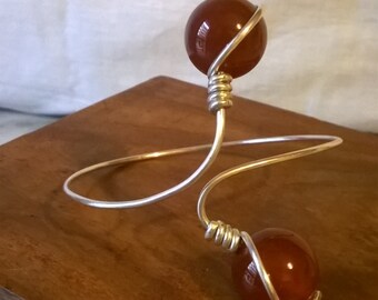 BRACCIALE PIETRE NATURALI Ametista Agata Filo Argento Rame Ottone, Bracciale Silver HandMade Lovely Gift Gioielli Artigianali Nichel Free !!