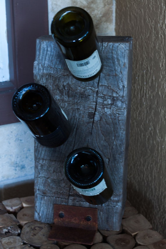 Driftwood Wine Rack straight from cottage by CrawfordCreekRustics