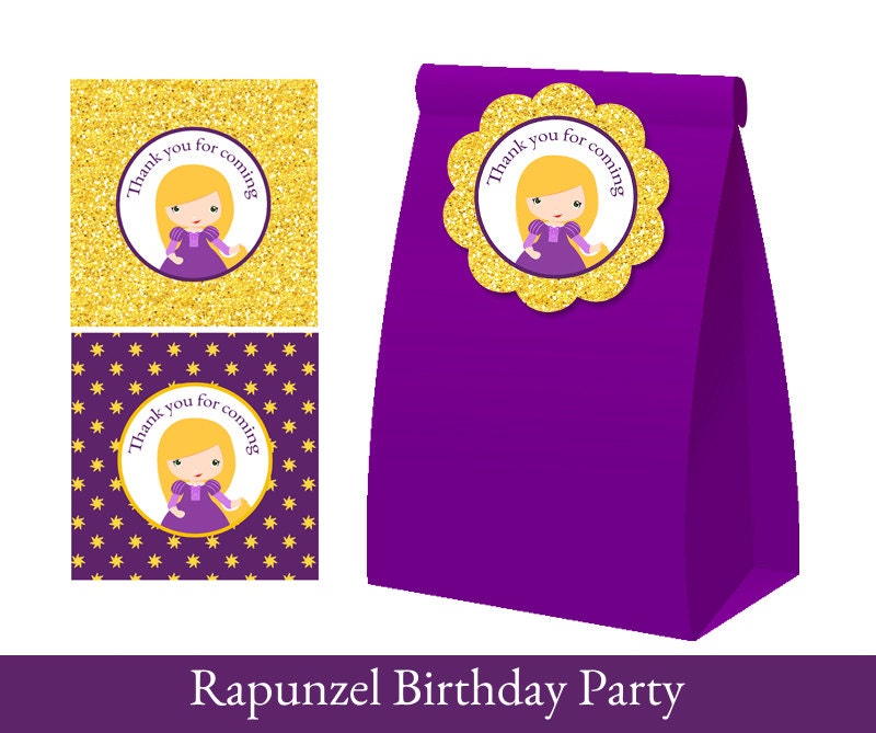Printable Rapunzel Birthday Decorations | rapunzel thank you tags rapunzel party loot bag label Printable Rapunzel Birthday Decorations | rapunzel thank you tags rapunzel party loot bag label