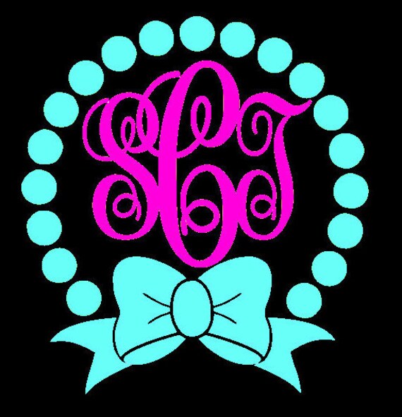 Download Glitter Vinyl dot circle bow monogram iron on decal multiple