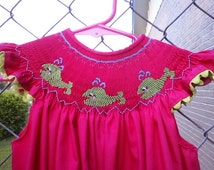 Hand Smocked Flag & Stars Bishop