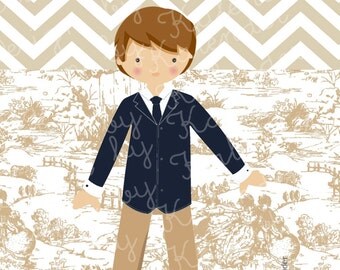 First Communion or Confirmation Boy Invitation -1. A la Carte. DIY Printable.