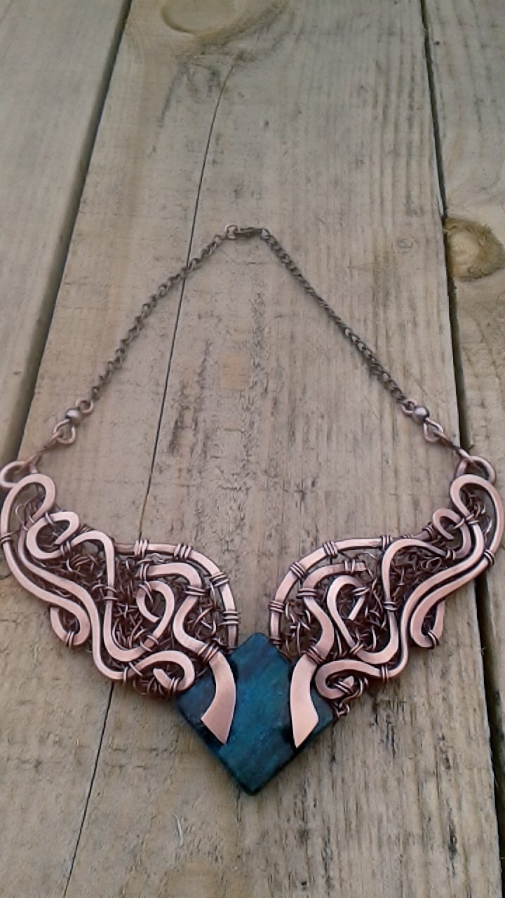 Copper wire necklaceHandmade copper wire necklace with