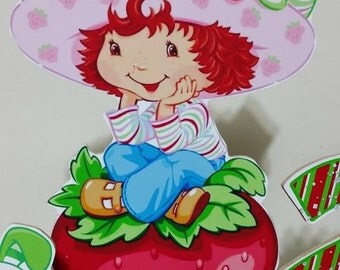 Strawberry Shortcake inspired Centerpiece Birthday party centerpiece