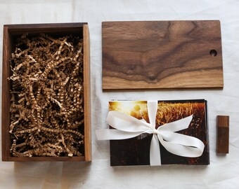 Beautifully Handcrafted, Rustic, Wooden Box Perfect for Packaging 4x6 Photos