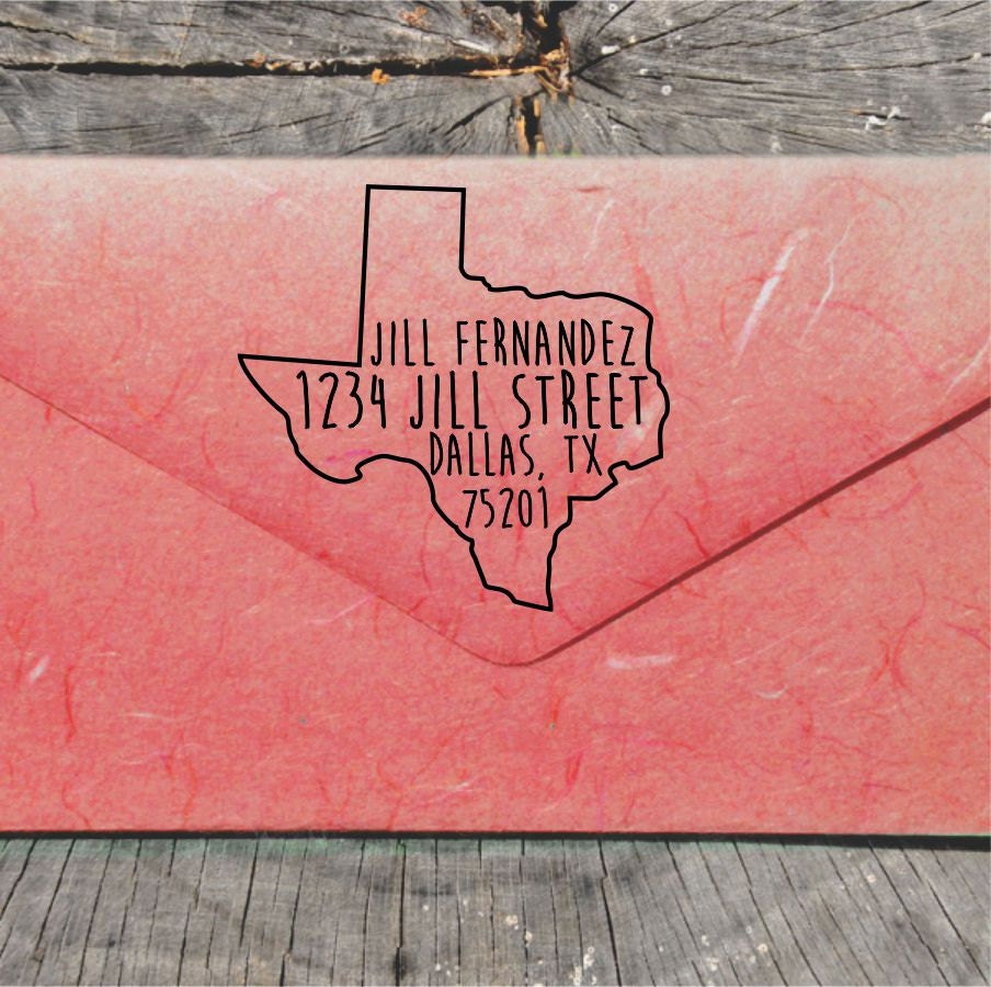 Texas Address Stamp Custom Texas Address Stamp State Stamps