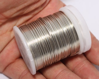 20 Gauge Silver Wire - Silver Tone Round Half Hard Wire - Silver round half hard wire - wrapping wire