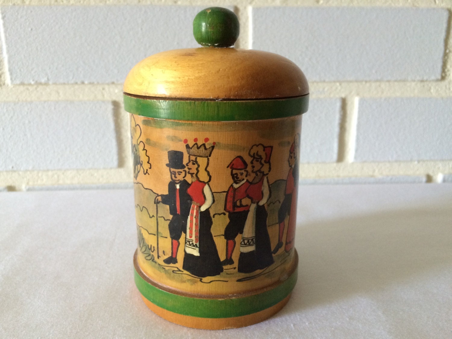 Vintage Wooden Tea Box / Container Haute Juice