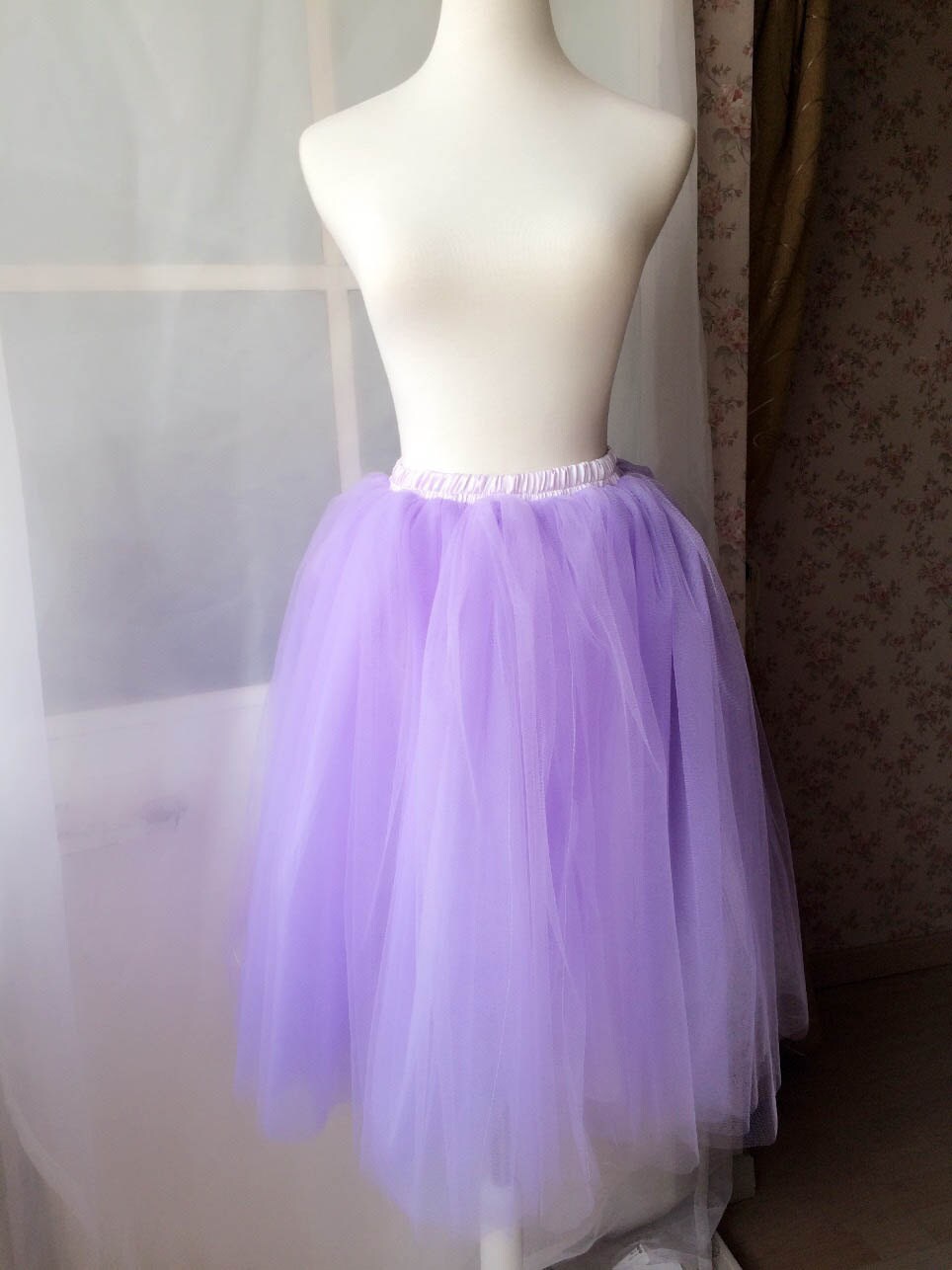Lavender Tutu Skirt Women Midi Tutu Skirt Wedding Tutu Skirt Light