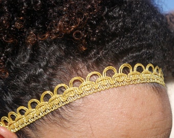 Headband Ruban Doré /Headband courone