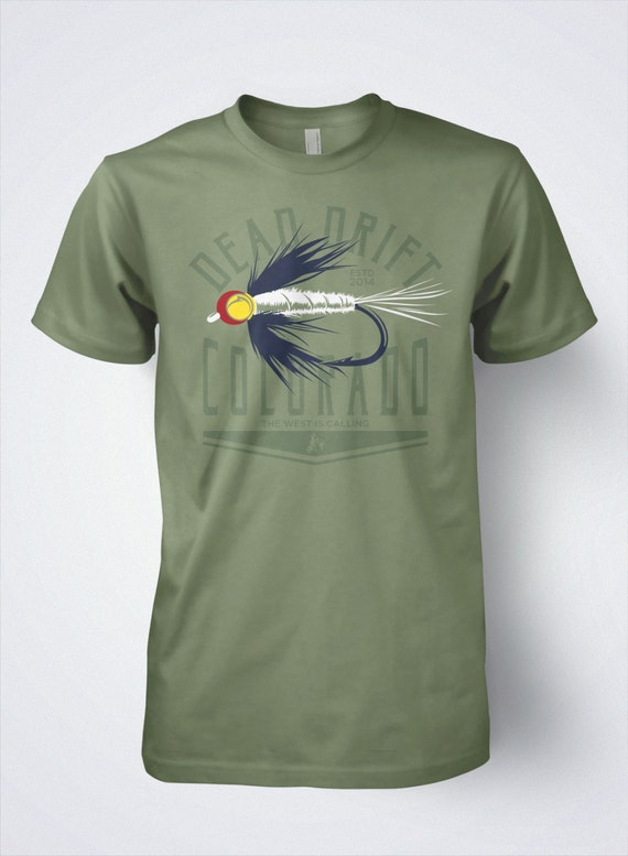 Fly Fishing T Shirt Mile High Fly Colorado by Dead by DeadDrift