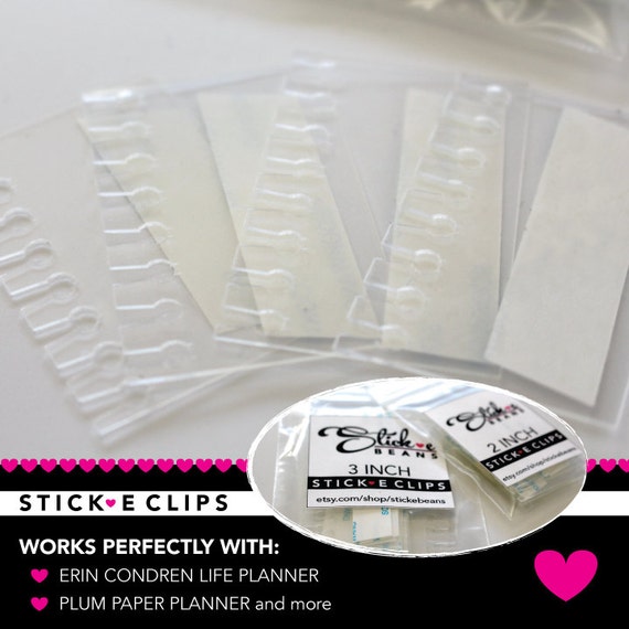 Sticke Clips fit Erin Condren Planner Coil / Plum Paper Coil