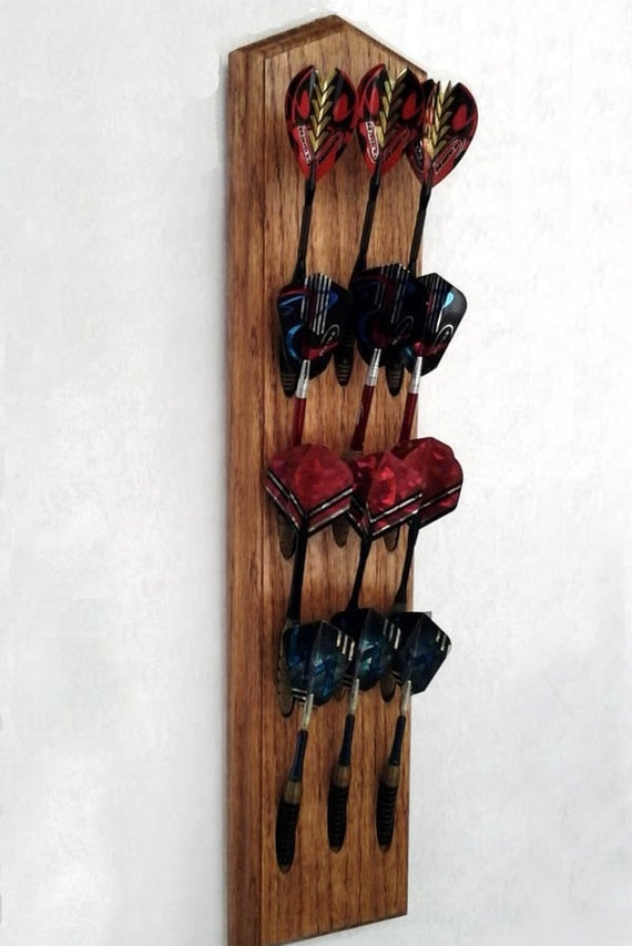 Handcrafted Oak Dart Holder Wall Mount Display Rack. by Darttree