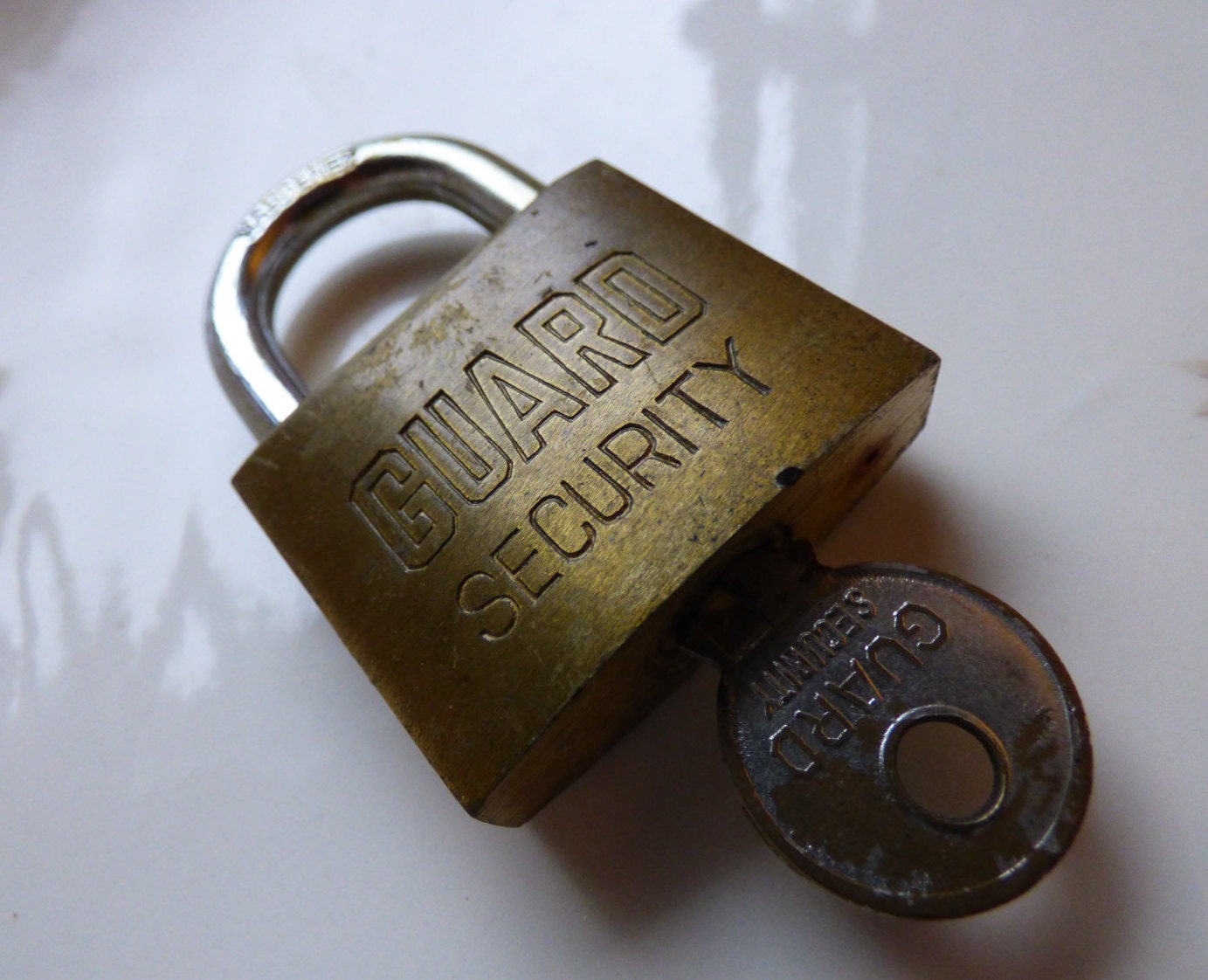 Guard Security Hardened Padlock Made in USA Working Condition
