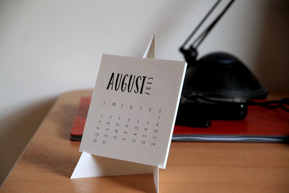 2016 Printable Desk Calendar Instant Download DIY By MOJAgraphics