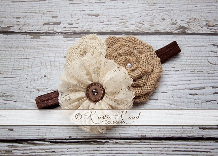 rhinestone flower headband rustic flower by rustic burlap headband burlap lace headband flower rhinestone flower headband rustic flower by rustic burlap headband burlap lace headband flower