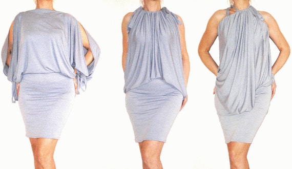 light blue and grey outfit