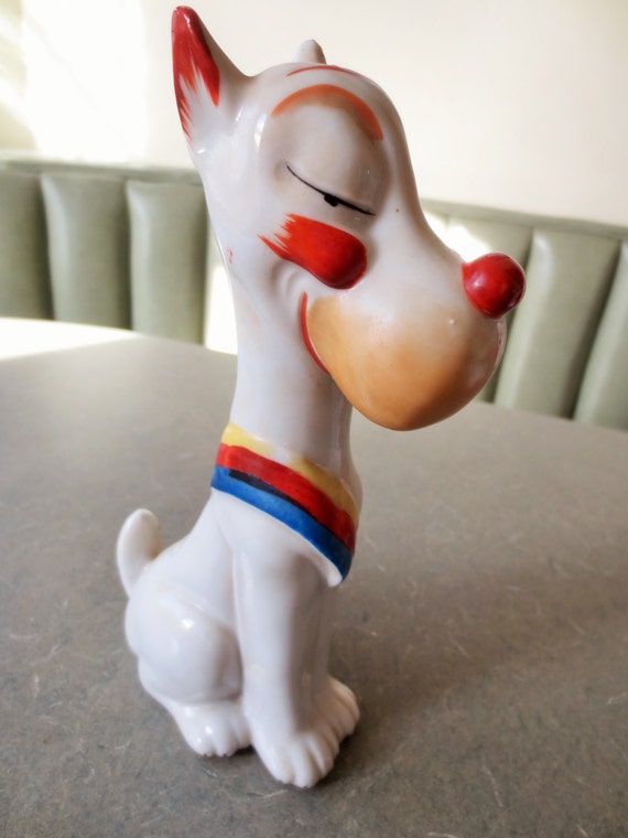 Vintage Ceramic Dog Made in Japan Ceramic Figurine by BettyAndDot