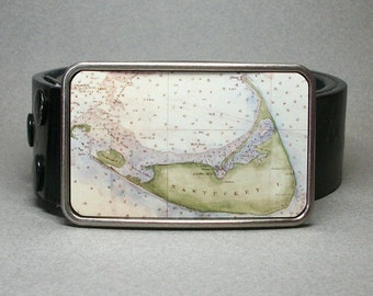 Belt Buckle Nantucket Island Massachusetts Unique Gift for Men or Women