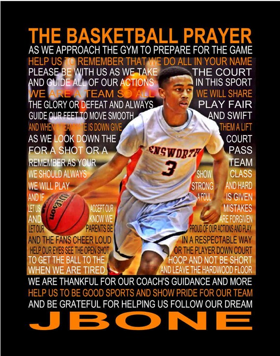 The Basketball Prayer personalized with photo Basketball