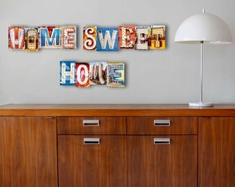 Home Sweet Home Sign, Neon Sign, Custom Letter Art, Vegas Neon Letter Photos 10x14