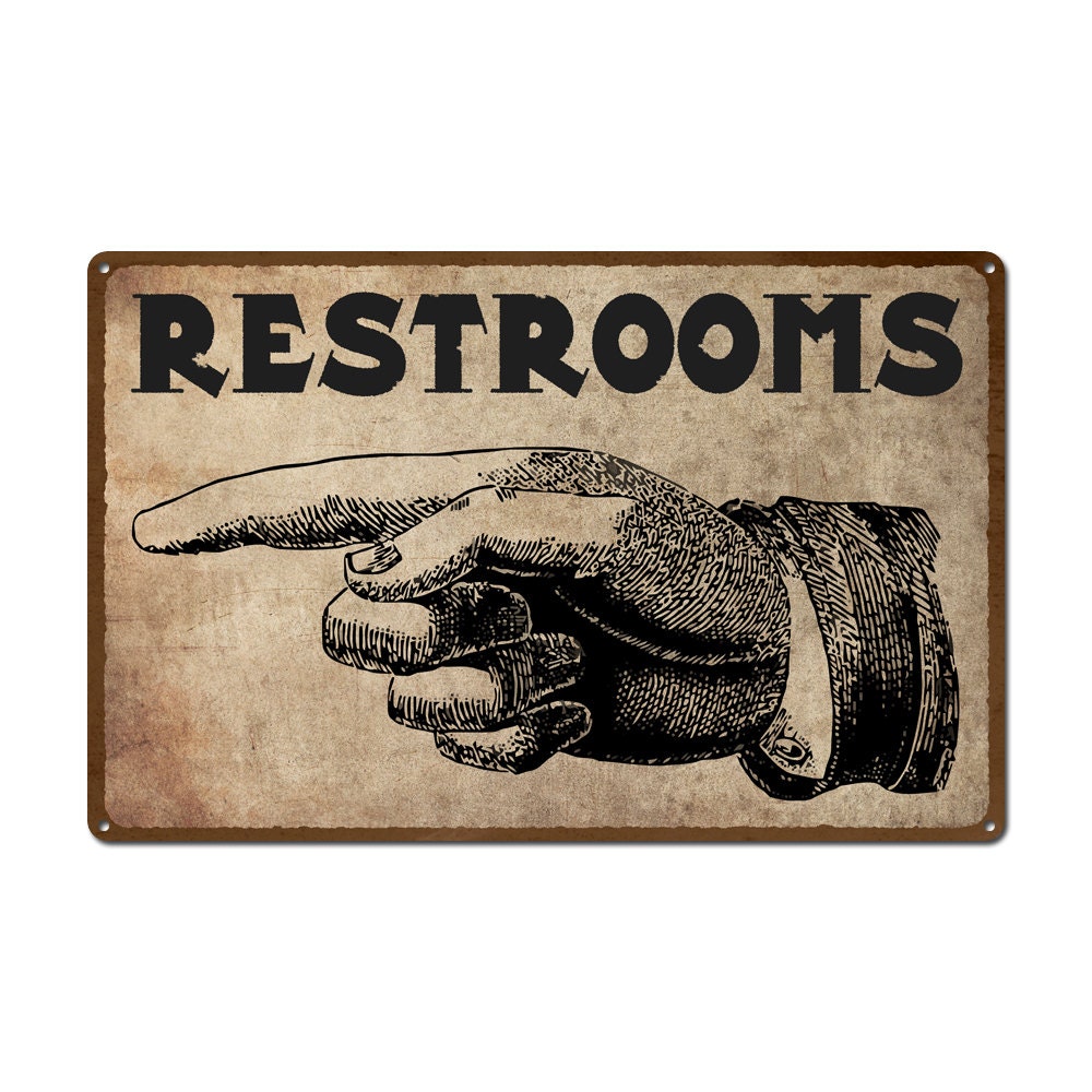 Vintage Bathroom Sign 2