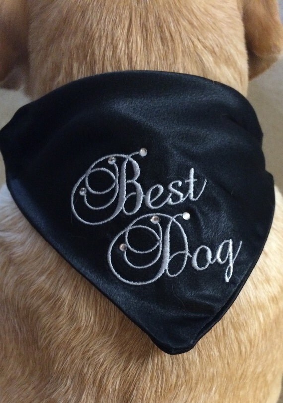 ON SALE Wedding Dog Bandana Best Dog By by ForKeepsCrafts on Etsy