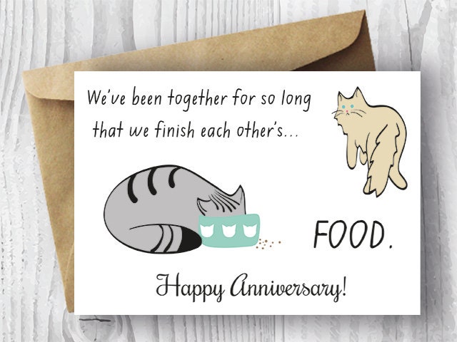 Happy Anniversary Card Printable Funny Anniversary by miumicat