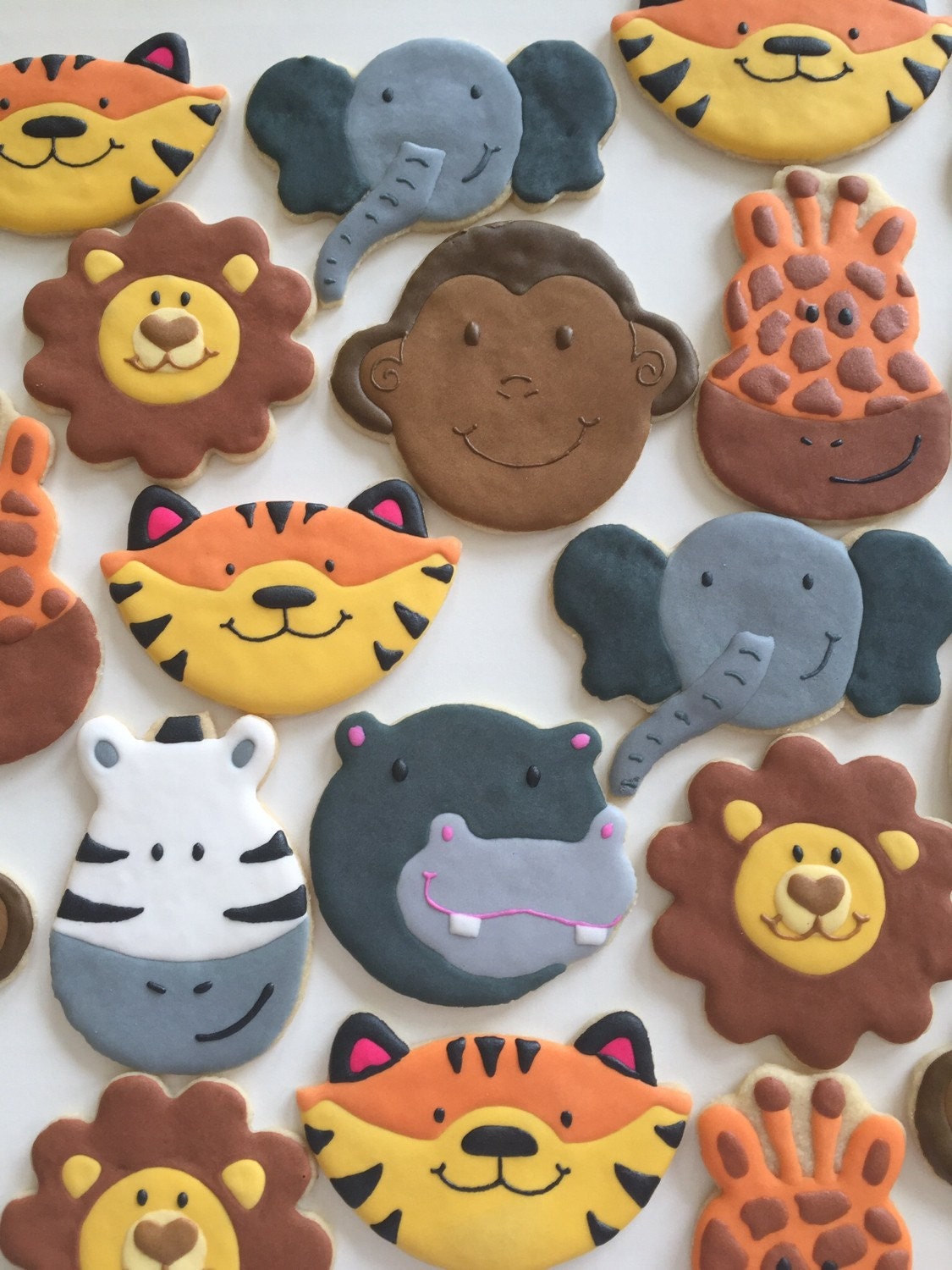 Zoo Animals Custom Sugar Cookies one dozen