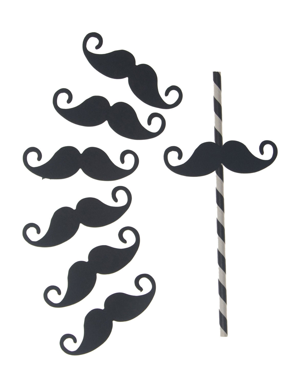 Set of 25 Mustache Stickers Mustache Sticker by yellowdotpaper