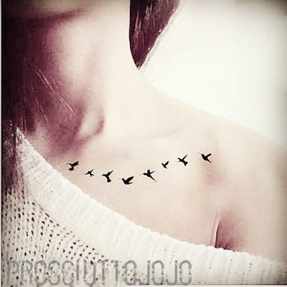 swallows birds tiny InknArt Temporary Tattoo wrist quote