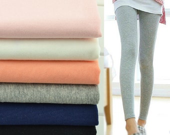 Super stretch fabric,cotton knitted fabrics ,Soft and smooth fabric,T-shirt /leggings--pure color cloth--pink,white,black,gray--1/2 yard