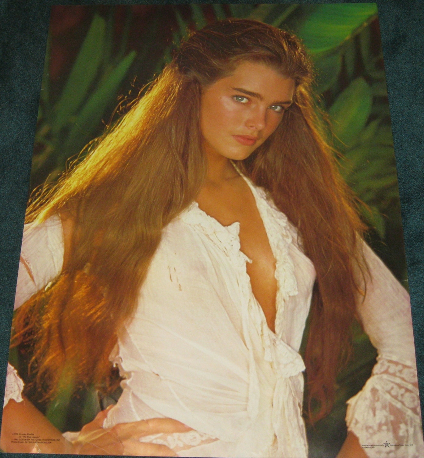 1980 Brooke Shields Blue Lagoon Rare Poster Pin Up Vintage.