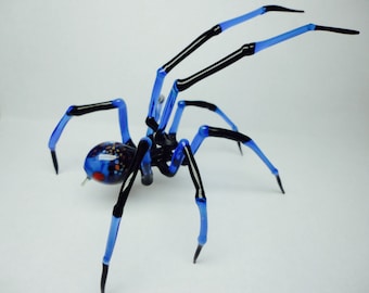 Spider Animals Glass, Art Glass, Blown Glass, Sculpture Made Of Glass, blown glass figurine