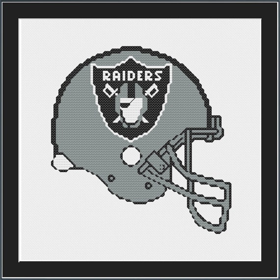 Oakland Raiders Football Helmet Instant Download by AwesomeStitch