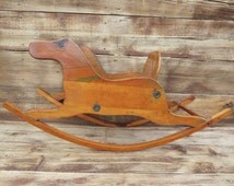 Popular items for wooden rocking horse on Etsy