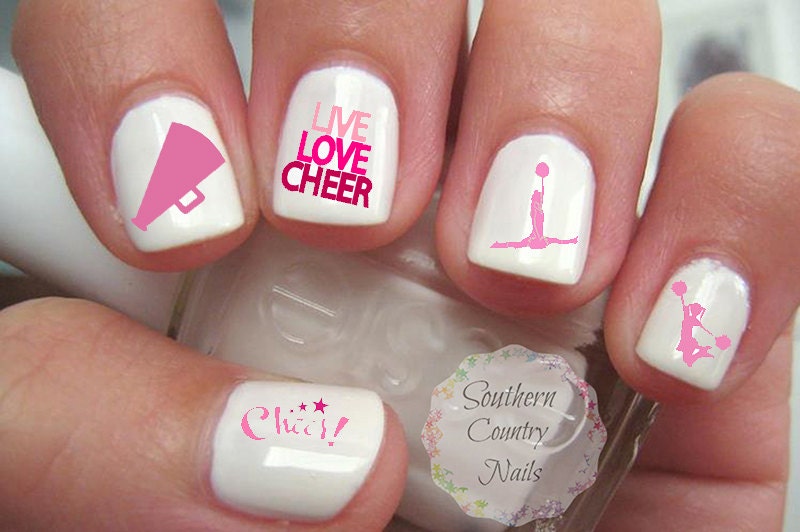 Cheer Cheerleading Nail Art Decals