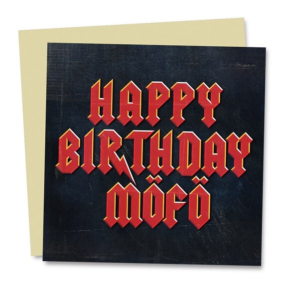 Heavy Metal Birthday Card