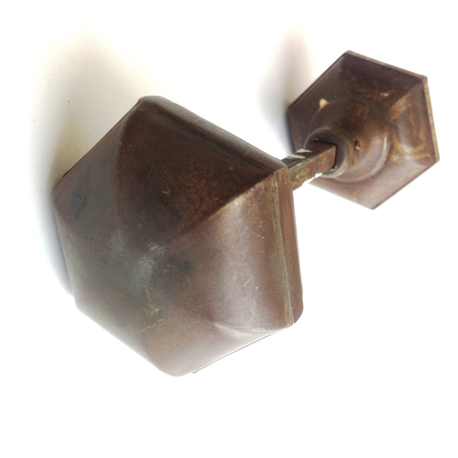 Vintage Hexagon Door Knob SET