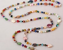 Popular items for long pearl necklace on Etsy